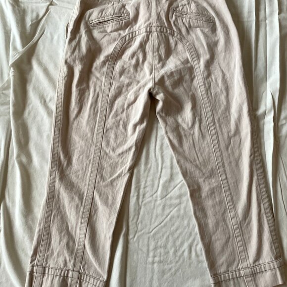 Guy Laroche Femme Beige/Cream Denim Jeans with Stitch Detailing - Picture 2 of 8